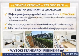mieszkanie na sprzedaż - Kraków, Bronowice, Mydlniki, Wincentego Weryhy-Darowskiego